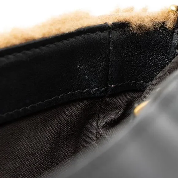 Fendi Shearling FF Baguette Shoulder Bag - Picture 14 of 16